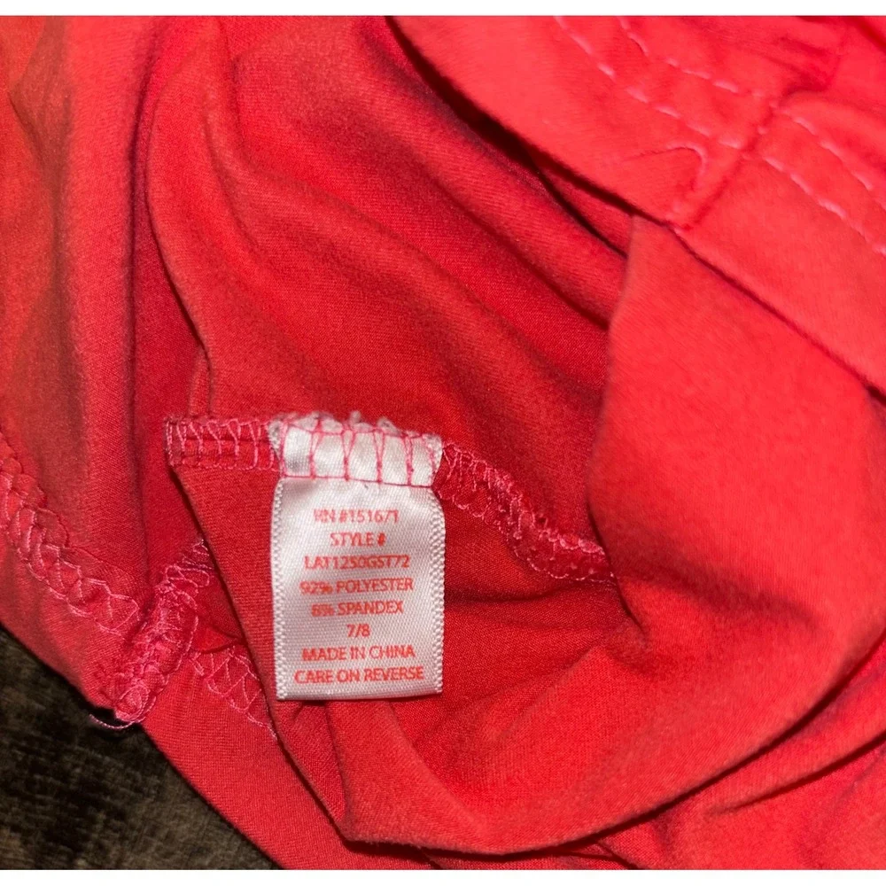 Lulu Luv Girls Red Long Sleeve Top Shirt‎ Size 7/8 LAT1250GST72